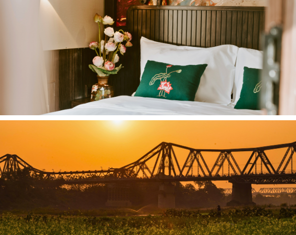 首都河內出發、登上列車旅行