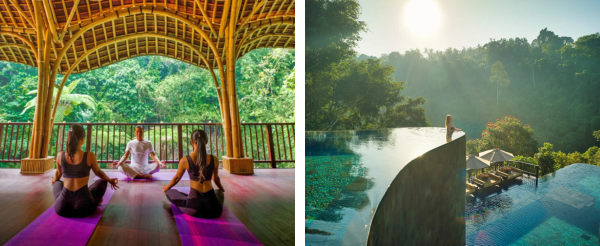 Day2:享用山谷無邊際泳池→叢林療癒套裝:一小時峇里式按摩&身體浴+下午茶→日落瑜珈體驗→渡假村內享用晚餐