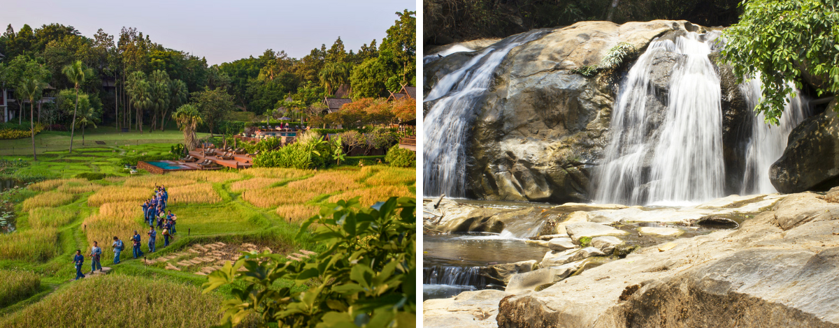 睡到自然醒→韓式燒烤吃到飽→十層美薩瀑布→CHECK IN→迎賓飲料→米其林指南推薦Khao泰式料理