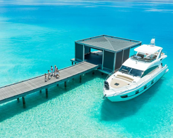 前往馬列機場→搭乘快艇前往渡假島→渡假島上自由探索